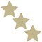 Set of 3 Unfinished Wooden Star Shape Cutout DIY Craft 3.5 Inches